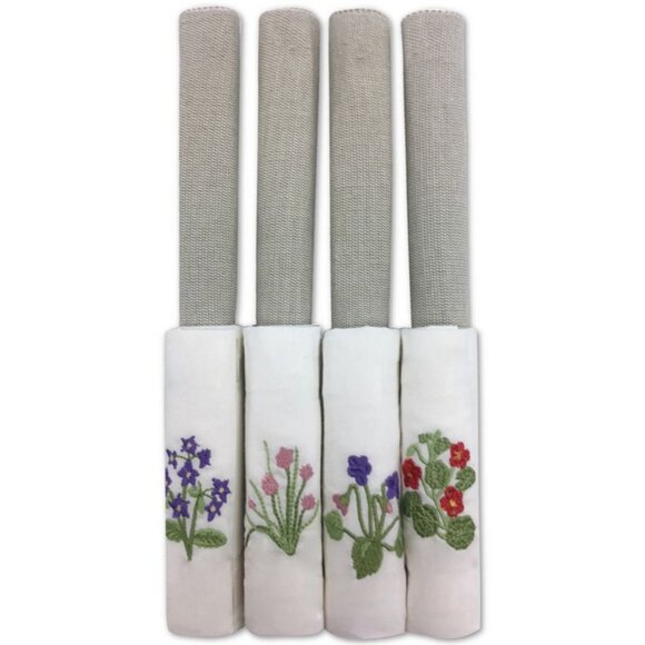 Leilas Linens Floral Placemats and Napkins Embroidered Set of 4 - Picture 2 of 7